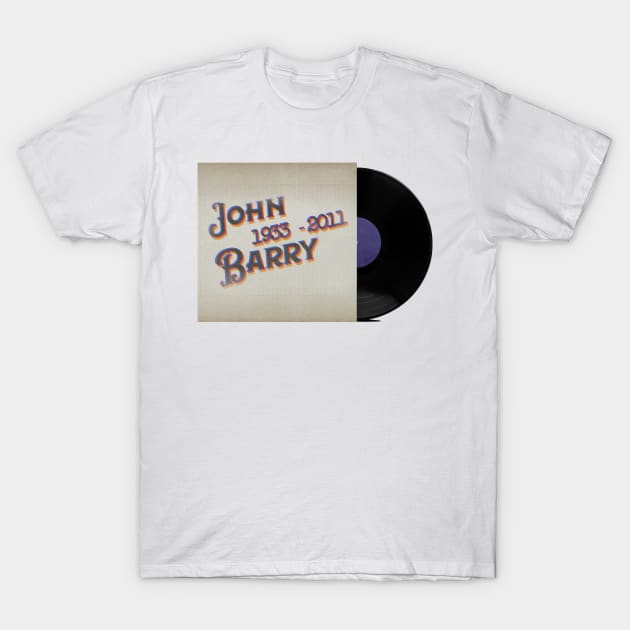 RETRO VINYL JOHN BARRY T-Shirt by elSALMA